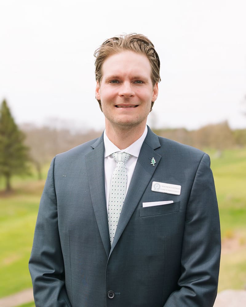 A headshot of Matthew Eastman, Course Superintendent.